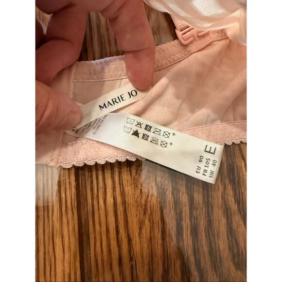 Marie Jo Avero Pink Gingham Unpadded Daisy Straps Underwire T-shirt Bra Size 40E - Picture 4 of 4